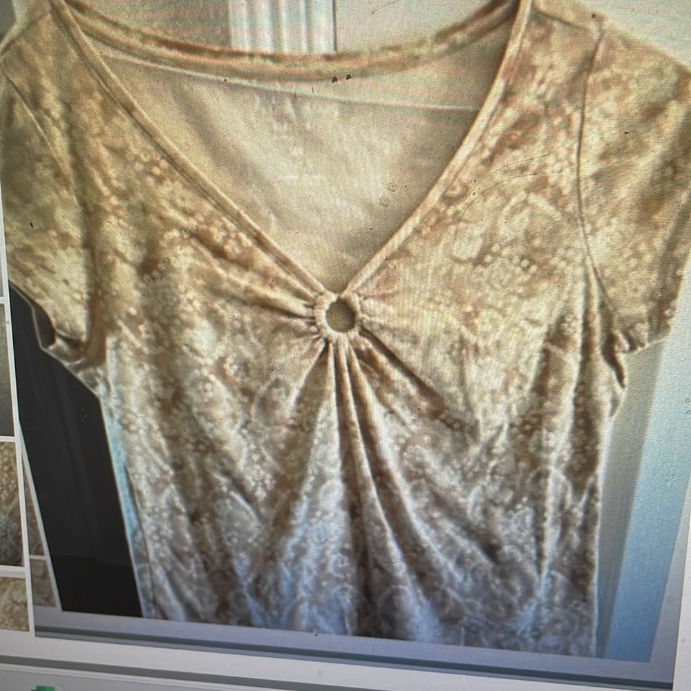 Faded Glory stretch beige short sleeve top 16